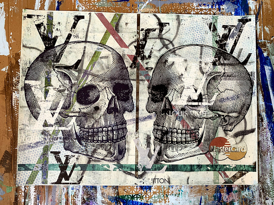 Double Skull Disaster Number 10 Pop Art Street Art Graffiti Double Skull Disaster Number 10 Pop Art Street Art Graffiti